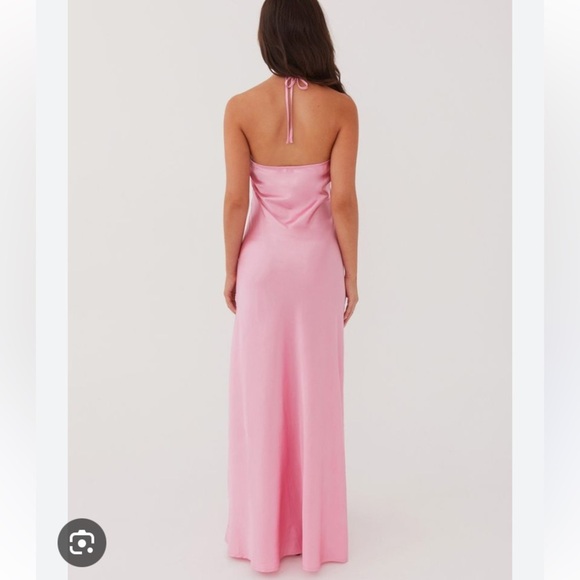 PEPPERMAYO NOIR SYMPHONY MAXI DRESS IN PINK KEYHOLE CUTOUT BACKLESS SEXY DRESS - Picture 2 of 8
